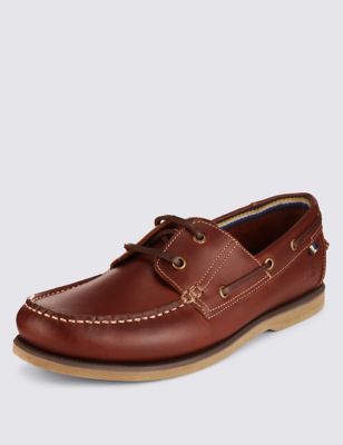 Leather Lace Up Boat Shoes